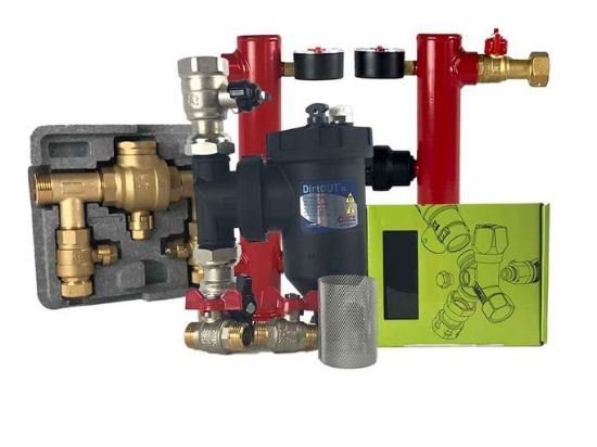 Billede af Kit - Dirtout 1"/Pr skyllesæt/2 stk 1/2" kuglehaner T-greb/ 2 stk ekspasion  /i lagt sikkerhedsagg