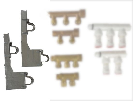 Billede af PR 3/4"  UNIVERSEL rørholder til brugsvandfordelerrør, plast, rødgods, messing, rustfri